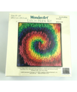 WonderArt Latch Hook Kit 8” x 8” Twirl #4904 New &amp; Sealed - $240.67 MXN
