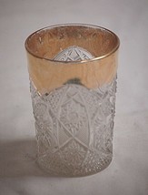 EAPG 1910 Ferris Wheel Flashed Gold by Indiana Glass Flat Tumbler Star G... - $8.90
