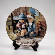 Hummel Plate Collectable 8" Danbury Mint Tender Loving Care Numbered Gold 1989 - $18.48
