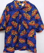 Men&#39;s Hawaiian Tropic Short Sleeved Hawaiian Shirt Sz Xl Tropical Shirt Blue - £13.97 GBP
