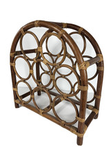 Wicker Wine Holder Shelf Rack Storage Wall Basket Woven Bathroom Vintage... - €130,74 EUR
