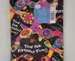Vintage American Greetings Forget Me Not Gift Wrap Time For Birthday Fun! - $15.43