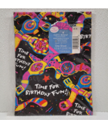 Vintage American Greetings Forget Me Not Gift Wrap Time For Birthday Fun! - £12.08 GBP