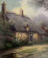 2001 Moonlight Cottage Thomas Kinkade Fridge Magnet 3&#39;&#39;x3.75&#39;&#39; NEW - £2.87 GBP