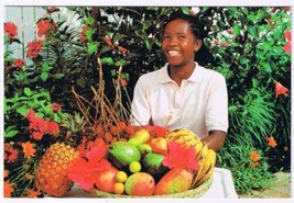 Africa Postcard Madagascar Native Man Fruit For Sale - £3.86 GBP