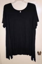 AusLook Woman&#39;s Black Casual Short Sleeve Top - Plus Size: 4X (26W-28W) - £10.05 GBP