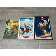  VTG Coca Cola Tin Sign 50th Anniversary and Norman Rockwell Lot of 3 - £25.70 GBP