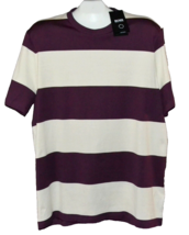 Hugo Boss Men&#39;s Tessler 165 Beige Purple Stripes Cotton T- Shirt Size 3XL - £63.03 GBP