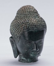 Antico Khmer Stile Bronzo Enlightenment Phnom Da Statua di Buddha - 15cm/15.2cm - £157.10 GBP
