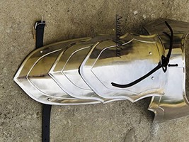 Medieval Steel Knight Pauldron Shoulder Armor LARP Pair Halloween Costume - $108.90