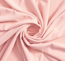 10 Yds Jersey Knit 100% Organic Cotton Fabric 8.2 Ozs. 72&quot; Wide Color Lt Peach - £29.18 GBP