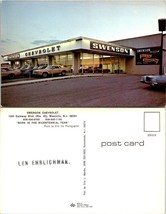 One(1) New Jersey Westville Swenson Chevrolet Dealership 1970s Cars Postcard - £7.34 GBP