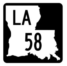 Louisiana State Highway 58 Sticker Decal R5781 Highway Route Sign - $1.45+