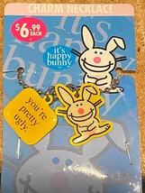 2006 It&#39;s Happy Bunny Charm Necklace (You&#39;re Pretty Ugly) *NEW* DTB - $11.99