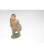 VINTAGE LEAD SOLIDER- WALKING W/RED GUN- APPROX 3&quot;- FAIR- H50 - £3.67 GBP