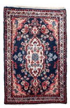 Handmade Antique Persian Hamadan Rug 2.3&#39; x 3.4&#39; (71cm x 106cm), 1920s -... - $9,358.14 MXN