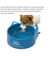 Heated Water Bowl for Outdoor Dog &amp; Cat, Large Heated Dog Bowl Provides ... - $844.47 MXN