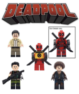 Deadpool 2 Peter Domino Cable comic minifigures building blocks custom 5pc - $694.33 MXN