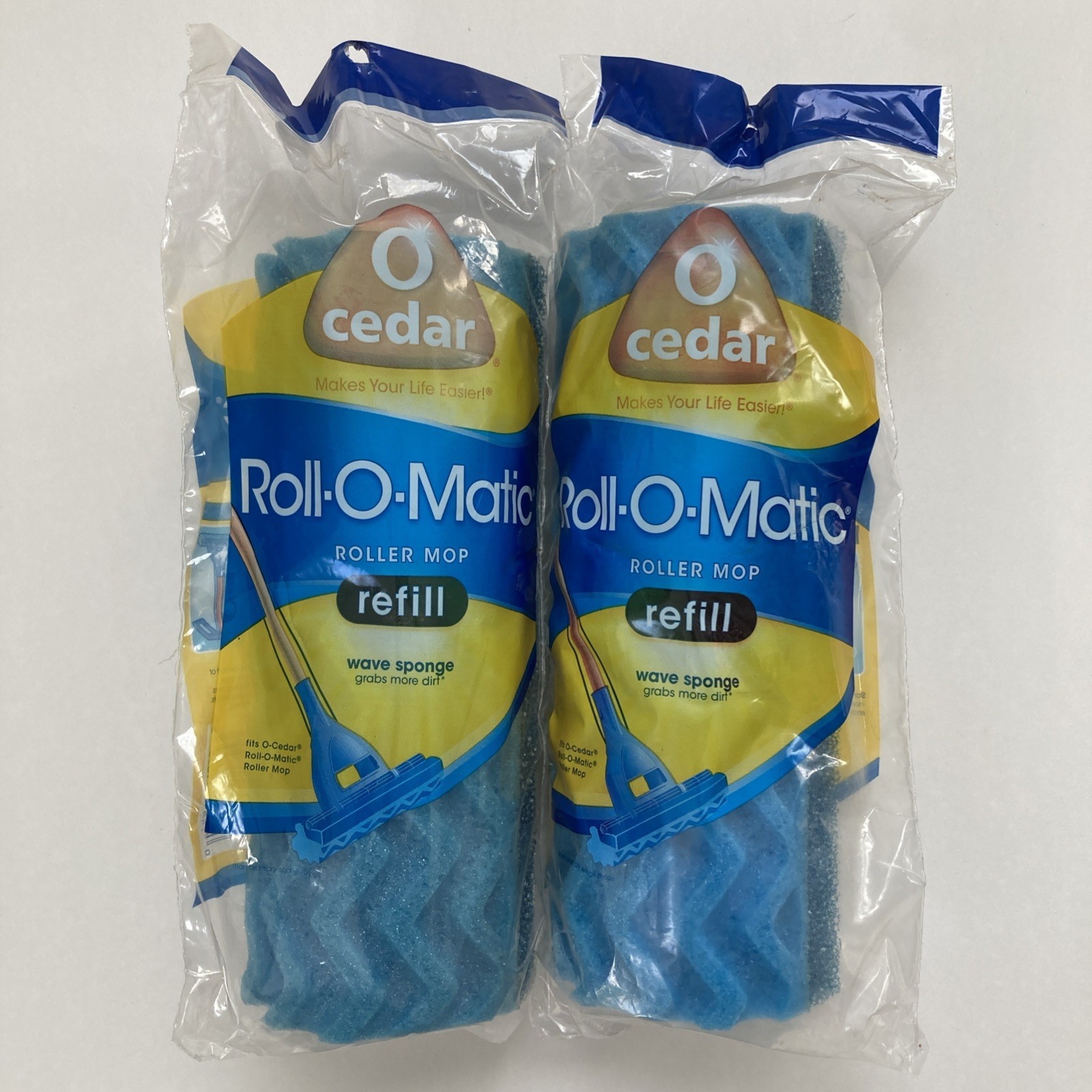 2 Pack - O Cedar Roll O Matic Roller Mop Refill Wave Sponge - $37.04