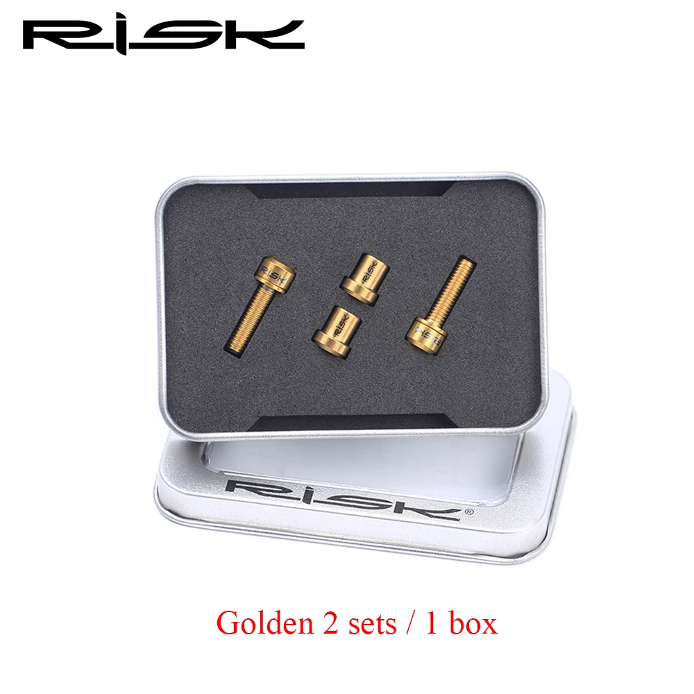 RISK 2sets/box M5x18mm Titanium Bicycle Stem Bolts For Mountain Road Bike  Srews - $149.74