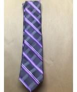 Michael Kors Neck Tie Black Purple White 100% Silk - €12,74 EUR