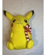 Pokemon Pikachu W/ Candy Cane Christmas Holiday Stiff Plush 17’ inch 2022 - $68.38 CAD