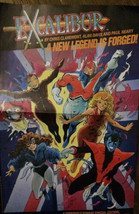 Vintage Marvel Comics Excalibur 1987 Promo Poster - £17.73 GBP