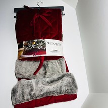 Christmas Tree Skirt Koolaburra By UGG Jasper Cranberry￼ 54 Inch  Luxe H... - £54.30 GBP