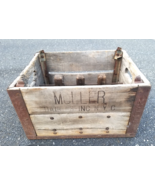 Vintage Heavy Muller Dairy Wood And MeTal  Milk Crate New York City NYC - £62.29 GBP