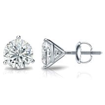 1Ct Round Cut CZ Diamond Gorgeous Women&#39;s Stud Earrings 14K White Gold F... - $9.99