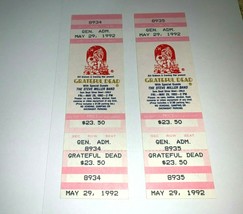 Grateful Dead Steve Miller 2 Unused 1992 Concert Tickets Jerry Garcia Ephemera - £15.39 GBP