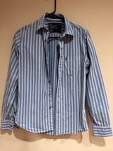 AE American Eagle Men&#39;s Long sleeve striped button down shirt green size xsmall - £9.11 GBP