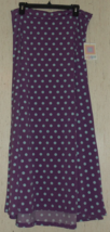 Nwt Womens Lu La Roe Purple W/ Polka Dots Pull On Knit Maxi Skirt Size L - £25.70 GBP