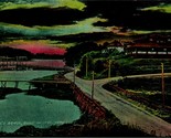 Sewall&#39;s Bridge At Sunset York Beach Maine ME 1915 DB Postcard C13 - £15.55 GBP