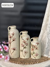 Set of 3 pottery vase ceramic vase handmade in Vietnam H 24-31-37cms - £320.94 GBP