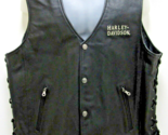 Harley-Davidson Ride Free Flames Leather Vest Men’s XL - £142.11 GBP