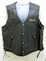 Harley-Davidson Ride Free Flames Leather Vest Men’s XL - £141.99 GBP