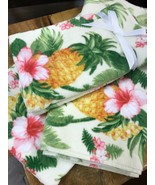 Tommy Bahama Pineapples Tropical Fruits Hand Fingertip Towels S/4 ~New ~ - £63.28 GBP