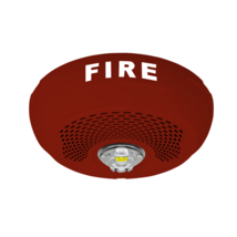 System Sensor SPSCRLED Speaker/Strobe, Ceiling Mount, Red, FIRE Lettering - $1,813.87 MXN