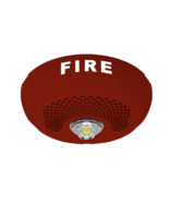System Sensor SPSCRLED Speaker/Strobe, Ceiling Mount, Red, FIRE Lettering - $1,803.02 MXN