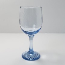 Libbey Blue Swirl 10 oz. Wine Water Glass Goblet - £11.46 GBP