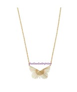 Empowerment Necklace Purple Peace Butterfly Power Pendant  ~Goldtone~ - £15.53 GBP