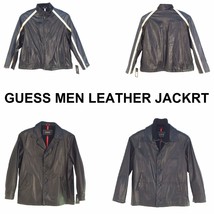 Vintage, Guess Men 3/4 Long Leather Jacket, Assorted (See Disruptions) GROUP-2 - £356.11 GBP+