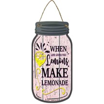 Lemons Make Lemonade Novelty Metal Mason Jar Sign - £14.34 GBP