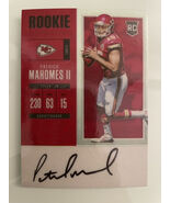Patrick Mahomes II 2017 Season Ticket Red Autograph Facsilmile RP Rookie... - $3.25