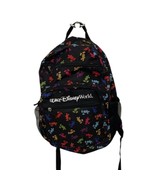 Disney World Black Backpack Multicolor Mickey Mouse Pattern Disney Parks... - $17.00