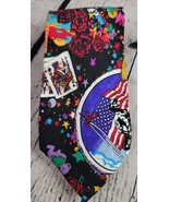 Grateful Dead Mens Neck Tie Nicole Miller 1994 100% Silk Hand Sewn Vintage - £48.50 GBP