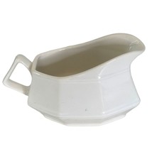 Gravy Boat Server Vintage Homer Laughlin Colonial White Dover Shape 3.75&quot; x 7.5&quot; - £26.16 GBP