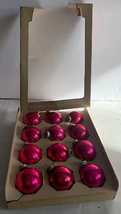 Vintage Shiny Brite Pink Glass ball ornaments with box - £22.02 GBP
