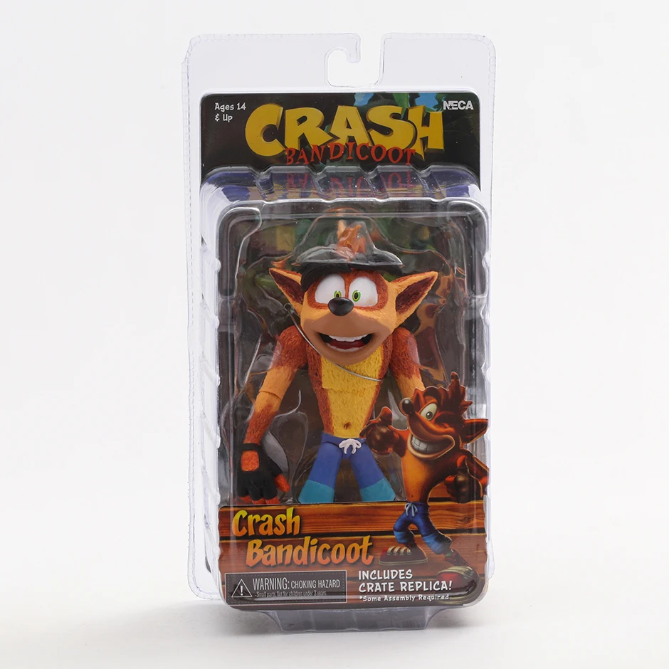 NECA Crash Bandicoot 7” Deluxe Action Figure Figurine Collection Toy Gift - £27.74 GBP